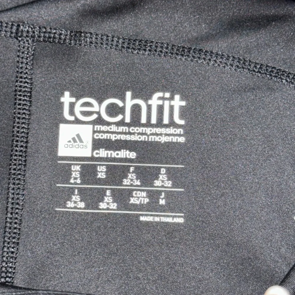 Adidas Techfit Climalite Compression Leggings Womens XS Black Indigo Gorpcore - Picture 3 of 6